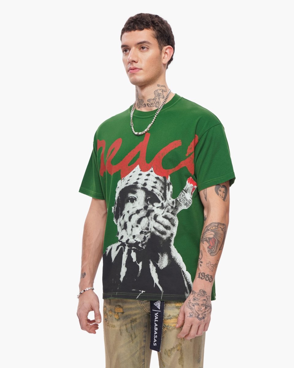 Peace/Purge Tee Green - Valabasas