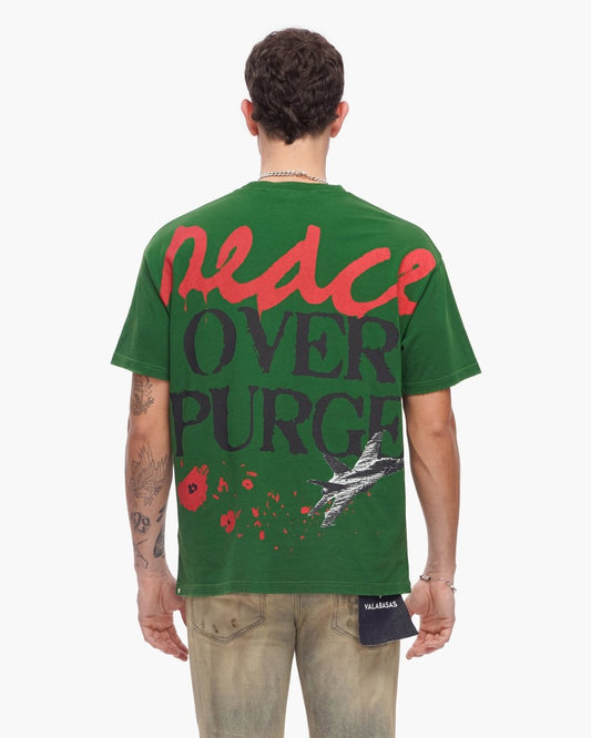 Peace/Purge Tee Green - Valabasas