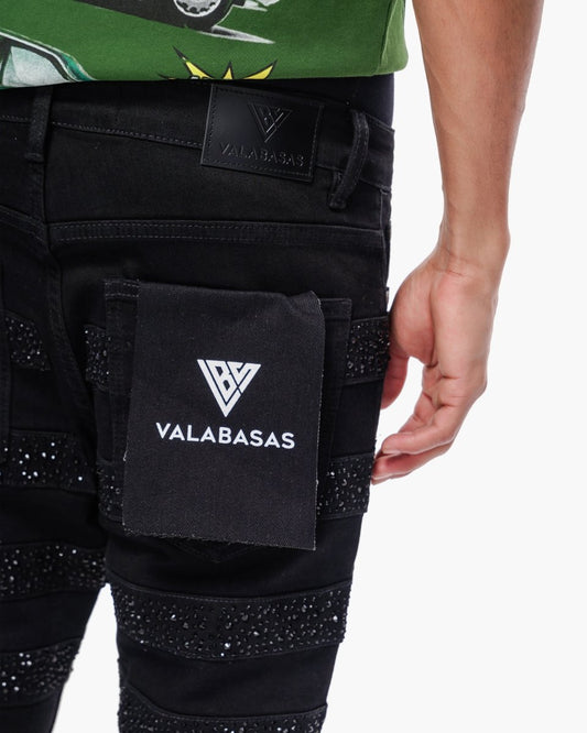 Phoenix 3.0 Stacked Jet Black Jeans - Valabasas