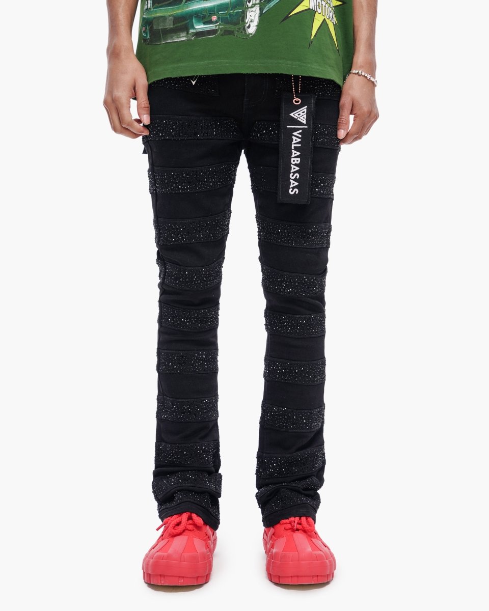 Phoenix 3.0 Stacked Jet Black Jeans - Valabasas