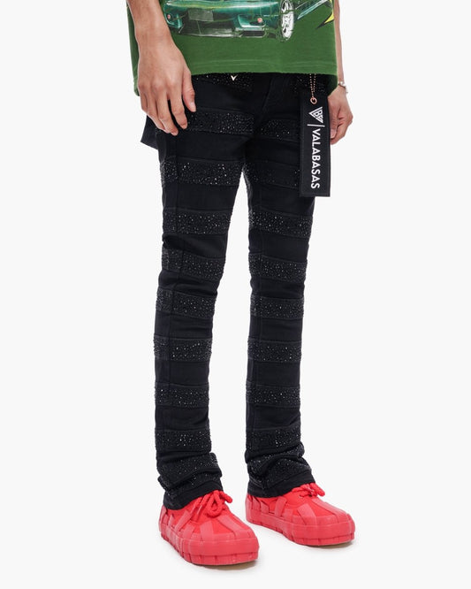 Phoenix 3.0 Stacked Jet Black Jeans - Valabasas