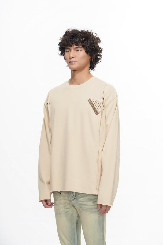 Piece Long Sleeve Tee Pale Apricot - Valabasas