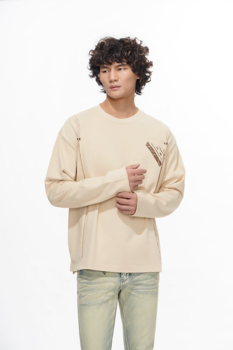 Piece Long Sleeve Tee Pale Apricot - Valabasas