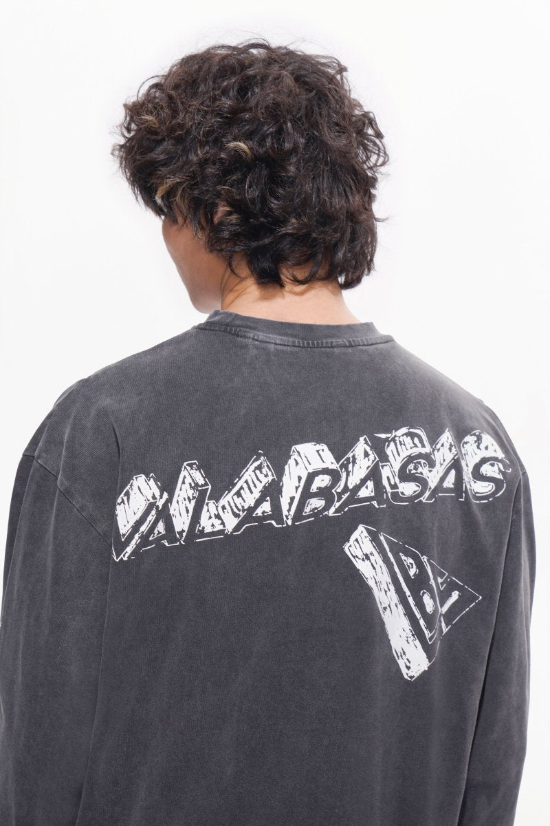 Piece Long Sleeve Tee Sunfaded Black - Valabasas