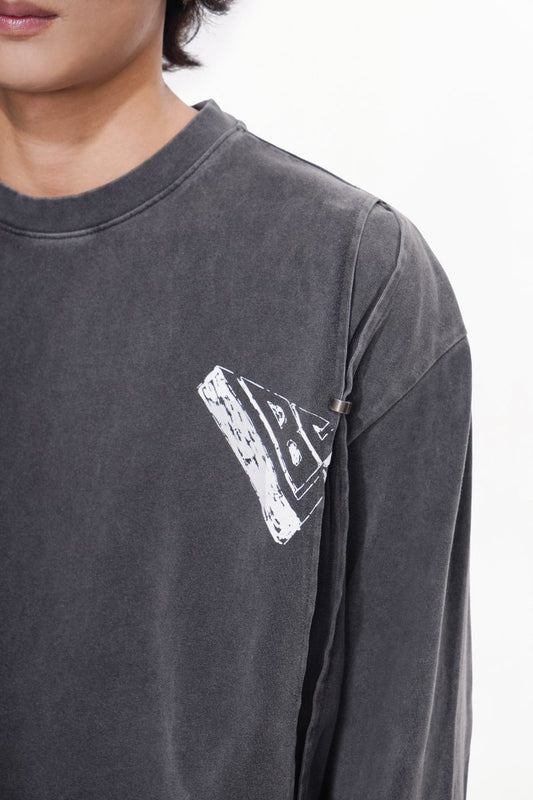 Piece Long Sleeve Tee Sunfaded Black - Valabasas