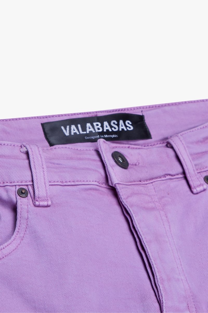 "PINNACLE” STACKED FLARE JEAN PURPLE - Valabasas