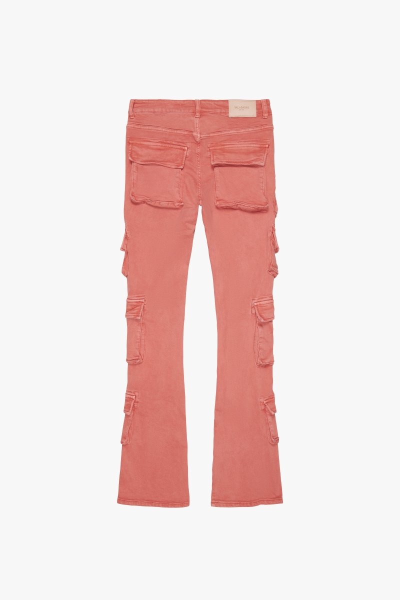 "PINNACLE” STACKED FLARE JEAN TANGERINE - Valabasas