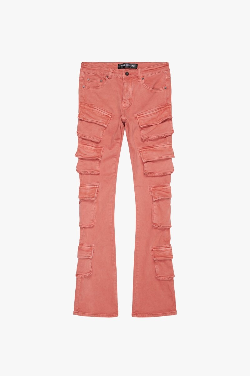 "PINNACLE” STACKED FLARE JEAN TANGERINE - Valabasas