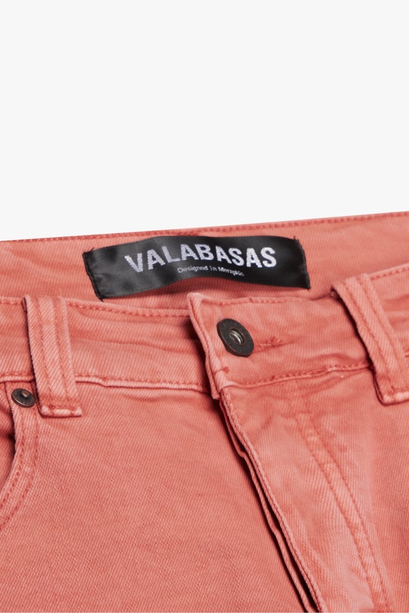 "PINNACLE” STACKED FLARE JEAN TANGERINE - Valabasas