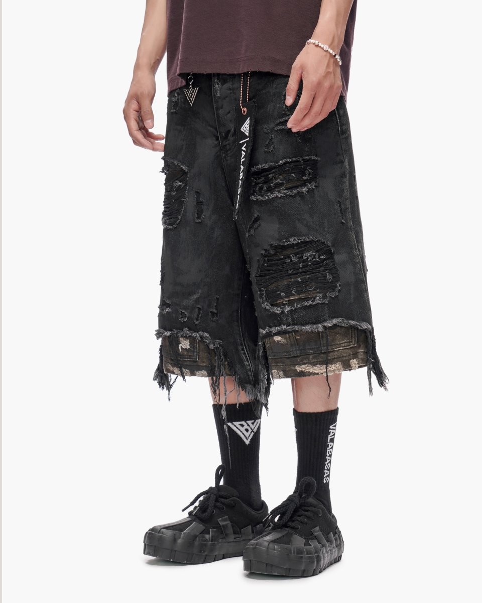 Plunder Jorts Black Wash - Valabasas
