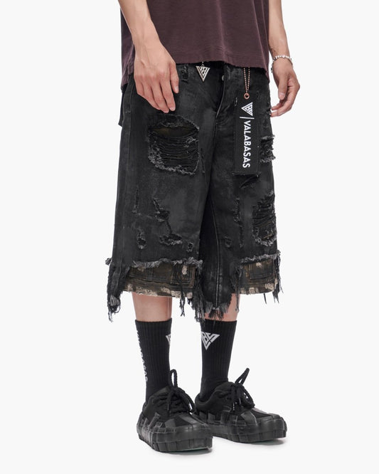 Plunder Jorts Black Wash - Valabasas