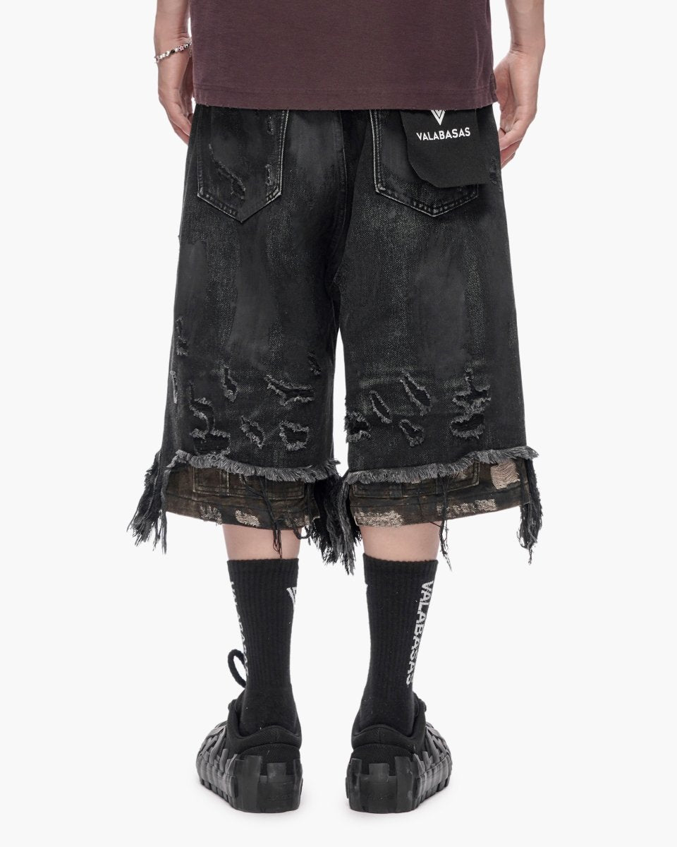 Plunder Jorts Black Wash - Valabasas