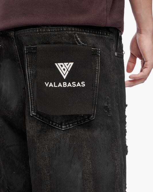 Plunder Jorts Black Wash - Valabasas