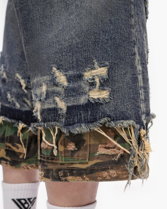 Plunder Jorts Dark Blue Wash - Valabasas