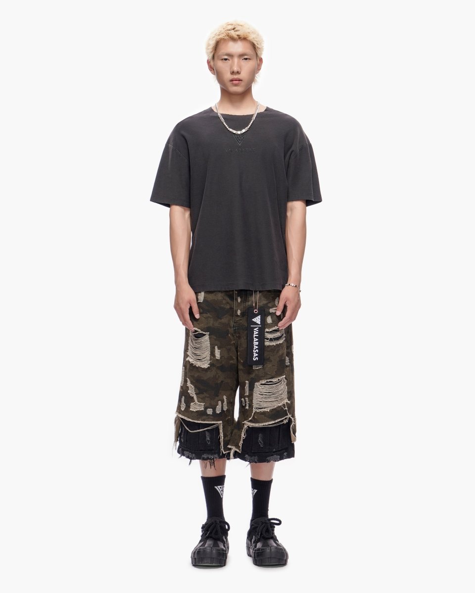 Plunder Jorts Dark Green Camo - Valabasas