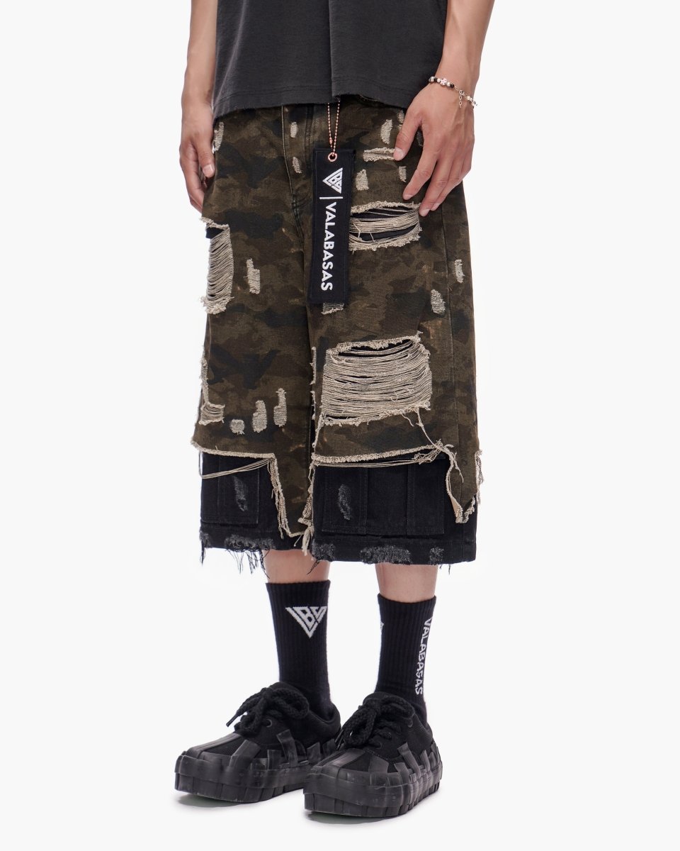 Plunder Jorts Dark Green Camo - Valabasas