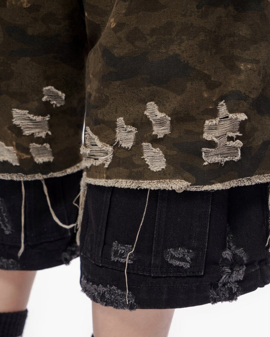 Plunder Jorts Dark Green Camo - Valabasas