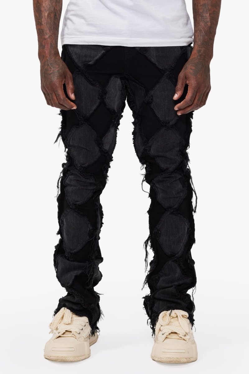Pocket Black Grey Stacked Jeans – Valabasas