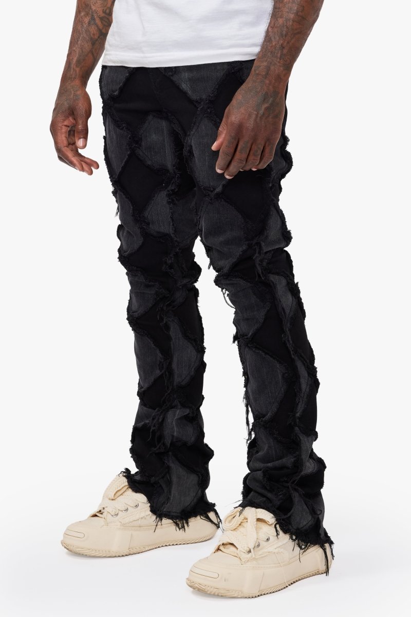 Pocket Black Grey Stacked Jeans – Valabasas