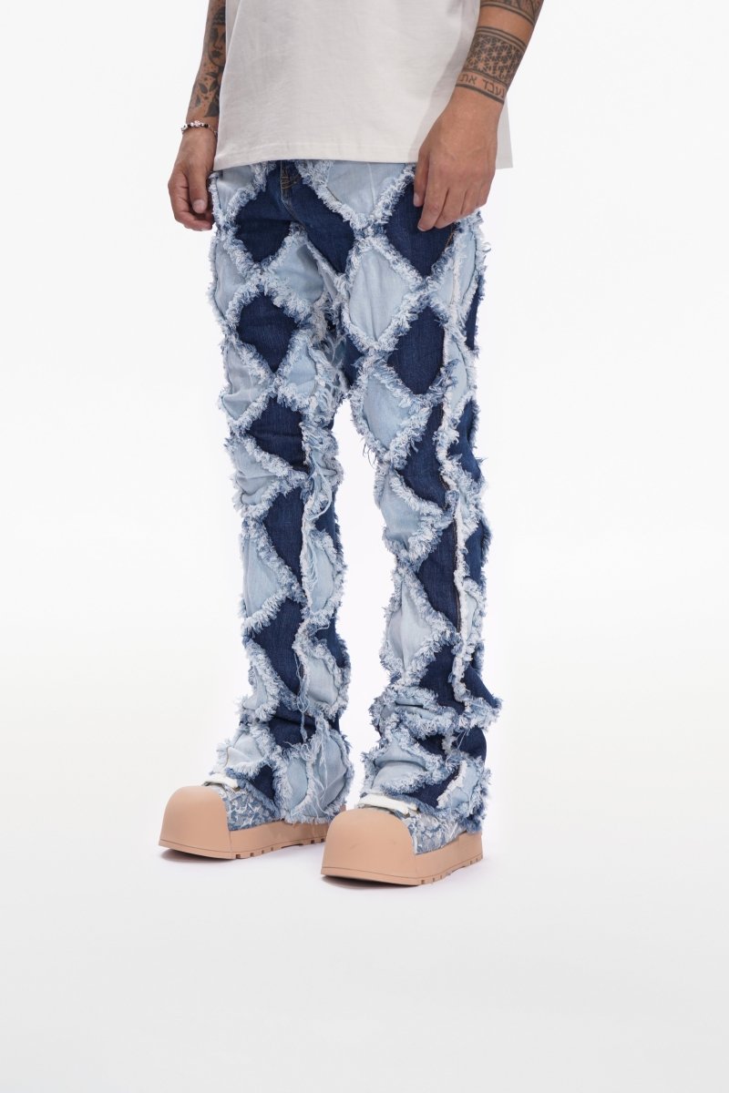 Pocket Blue Lt.Blue Stacked Jeans - Valabasas