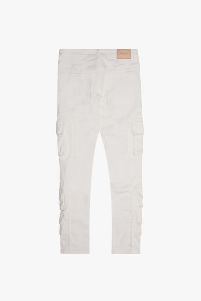 "POCKET TRAIL" WHITE SKINNY DENIM JEAN WHITE - Valabasas