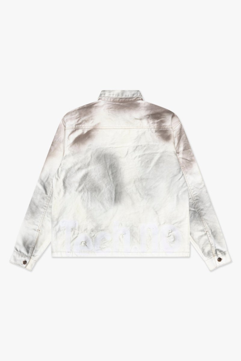 "POKTEK" BUTTON DOWN DIRTY WHITE - Valabasas