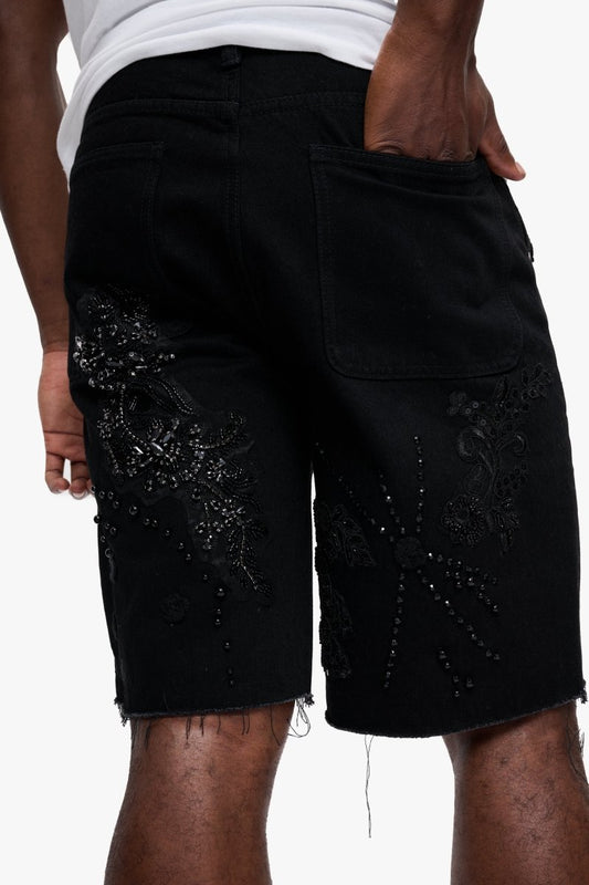 Polar Denim Shorts Jet Black - Valabasas