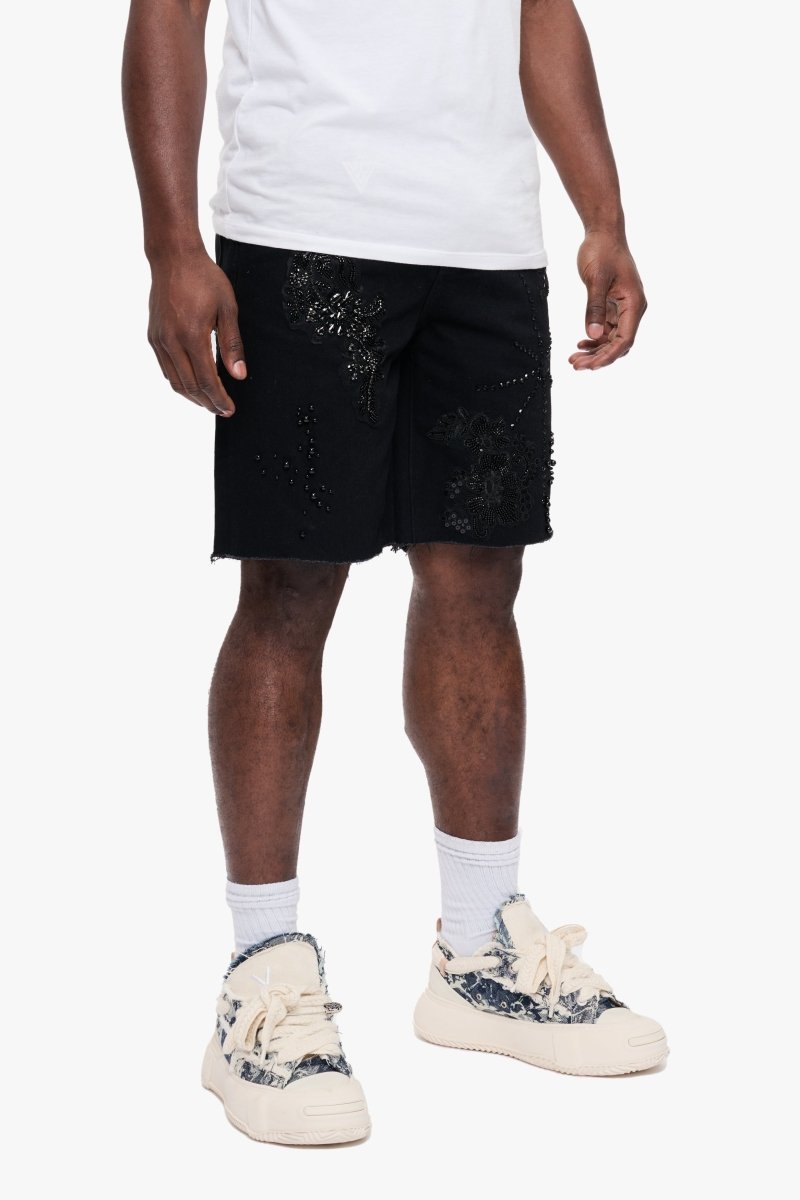 Polar Denim Shorts Jet Black - Valabasas