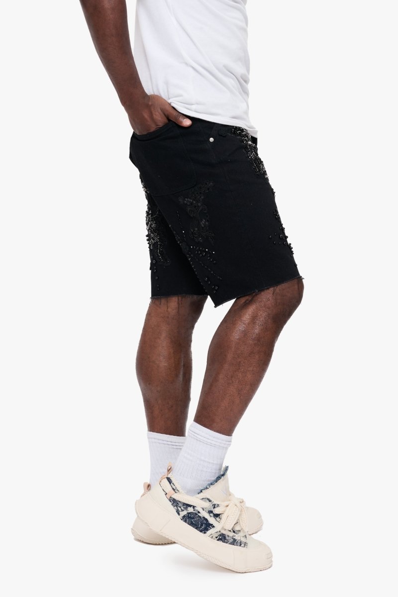 Polar Denim Shorts Jet Black - Valabasas