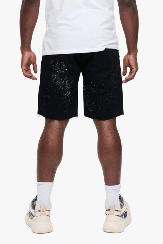 Polar Denim Shorts Jet Black - Valabasas