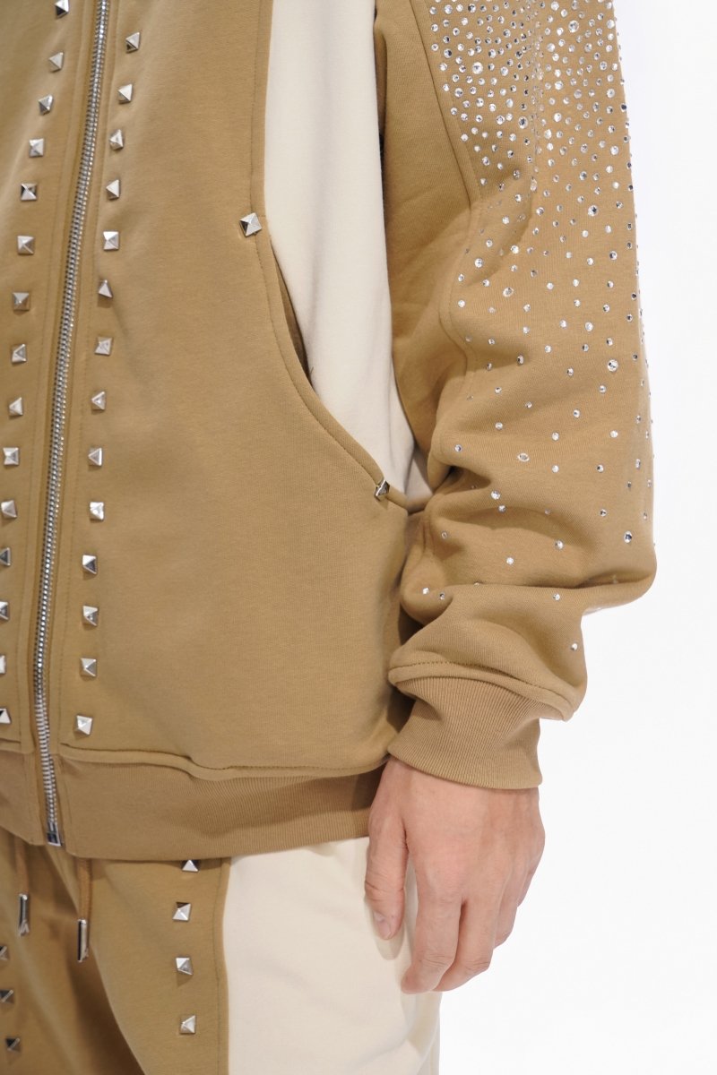 Poncho Fleece Jacket Khaki - Valabasas