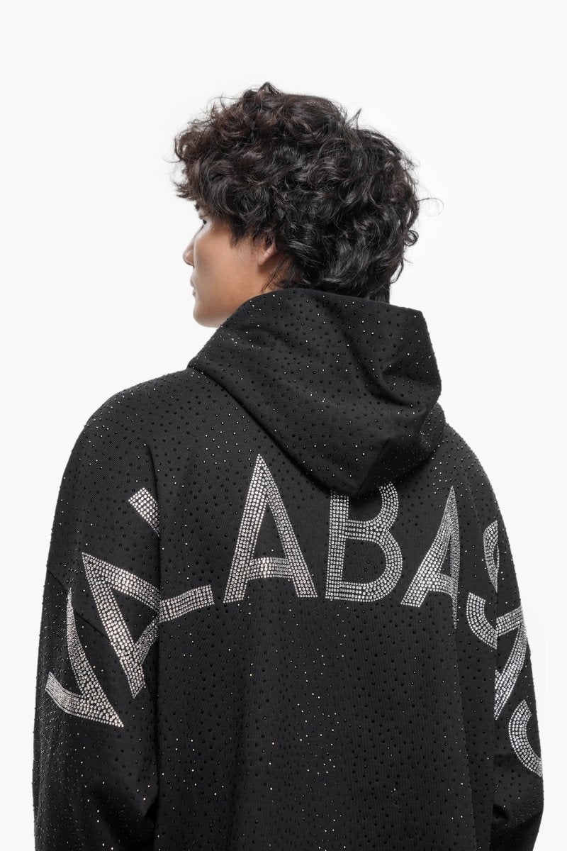 Poppin Black Rhinestone Pullover - Valabasas