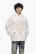 Poppin White Rhinestone Hoodie