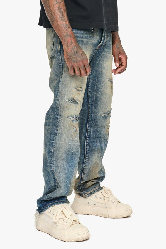Pox Straight Dirty Vintage Wash Jeans - Valabasas