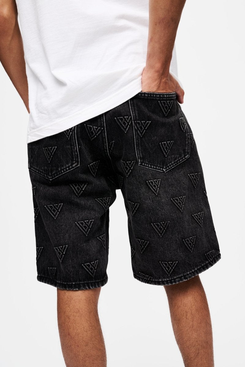Press Shorts Black Washed - Valabasas