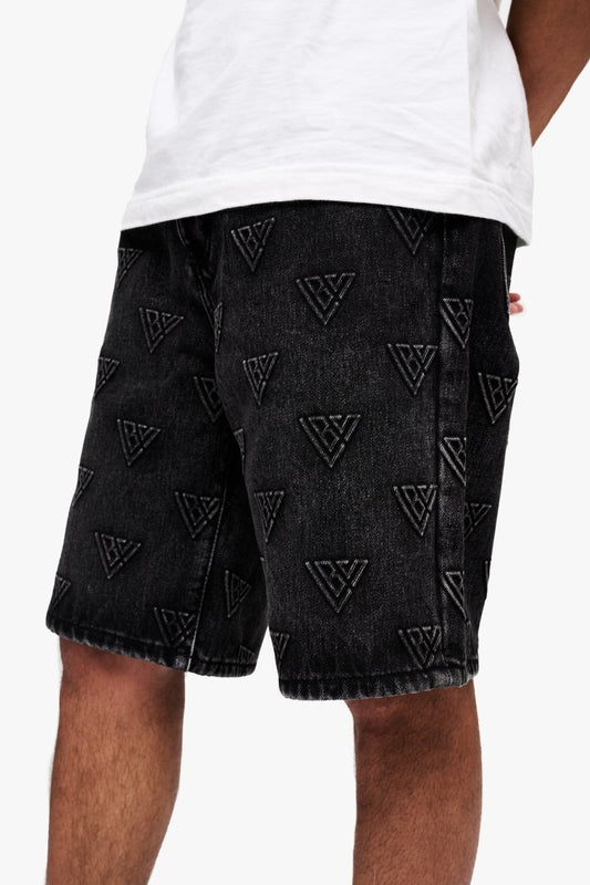 Press Shorts Black Washed - Valabasas