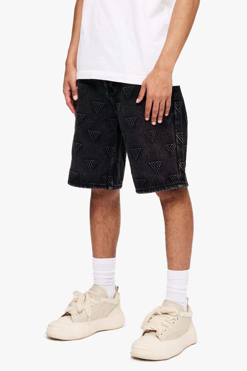 Press Shorts Black Washed - Valabasas