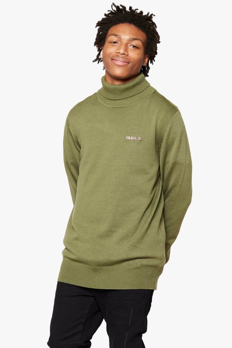 "PRESTANZA" TURTLE NECK GRASS GREEN - Valabasas
