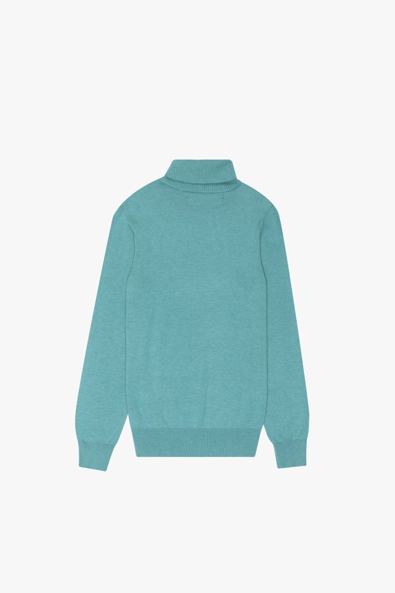 "PRESTANZA" TURTLE NECK LAKE BLUE - Valabasas