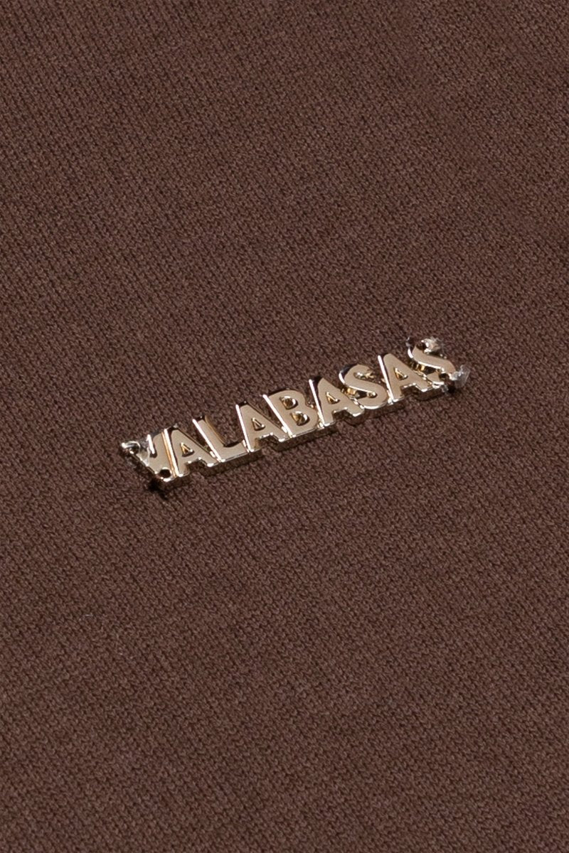 "PRESTANZA" TURTLE NECK TEE BURNT BROWN - Valabasas