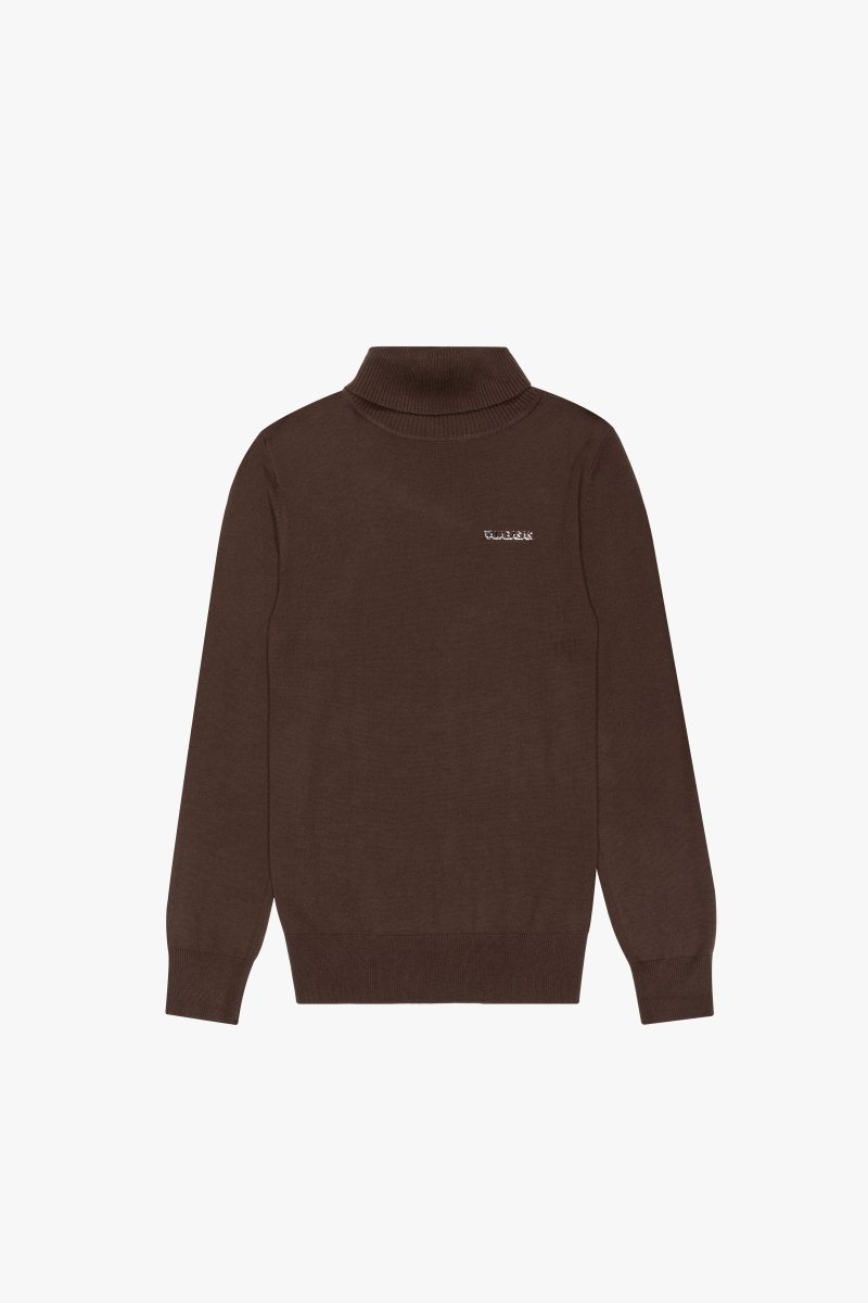 "PRESTANZA" TURTLE NECK TEE BURNT BROWN - Valabasas