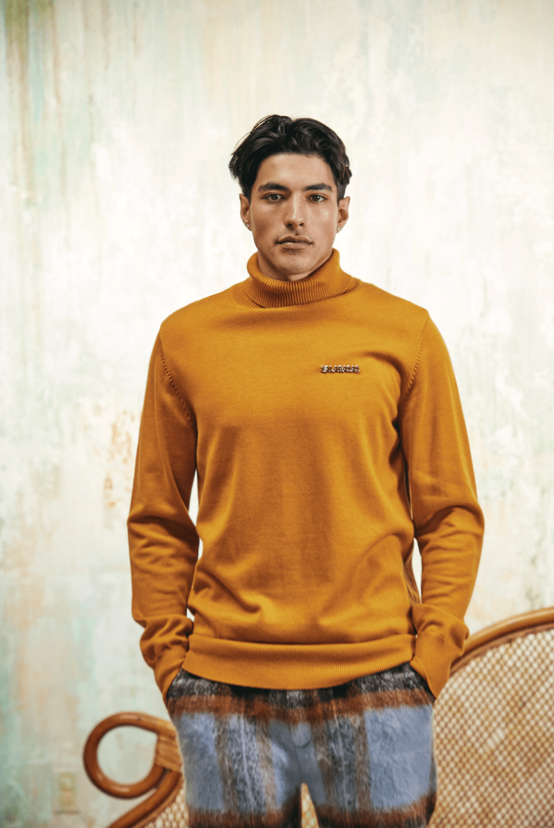 "PRESTANZA" TURTLE NECK TEE FRESH ORANGE - Valabasas