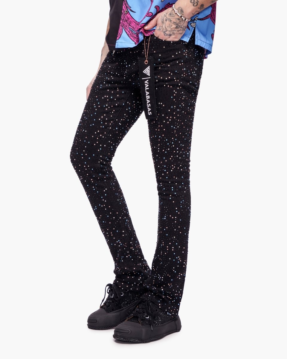 Provide Stacked Jet Black Jeans - Valabasas