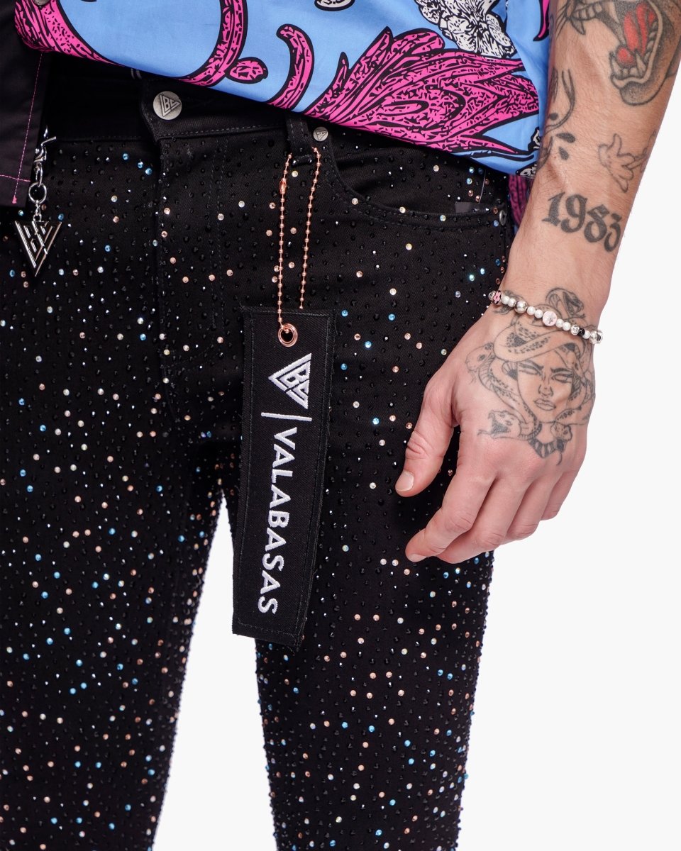 Provide Stacked Jet Black Jeans - Valabasas