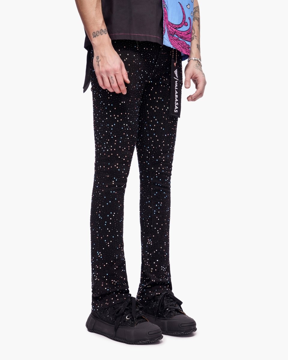 Provide Stacked Jet Black Jeans - Valabasas