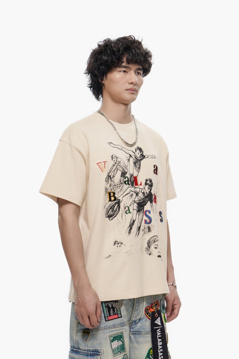 Pursuit Beige Tee - Valabasas