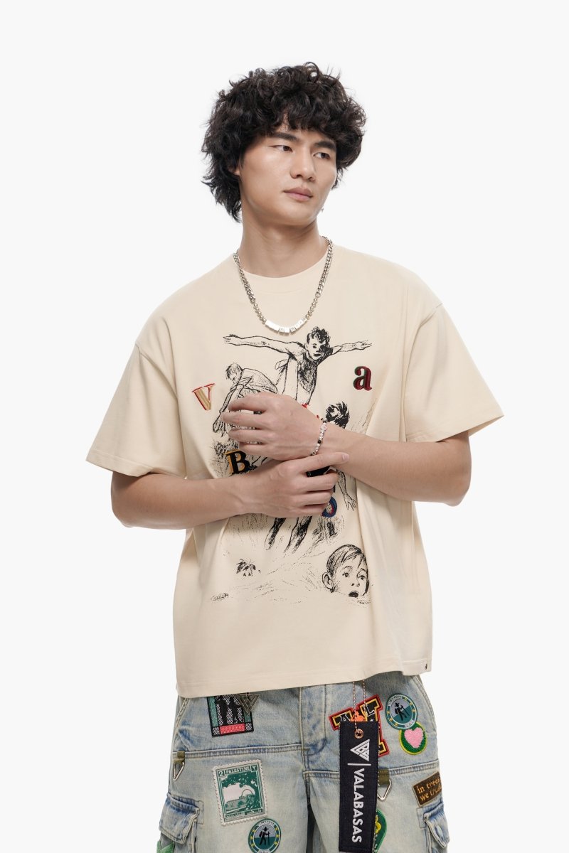 Pursuit Beige Tee - Valabasas