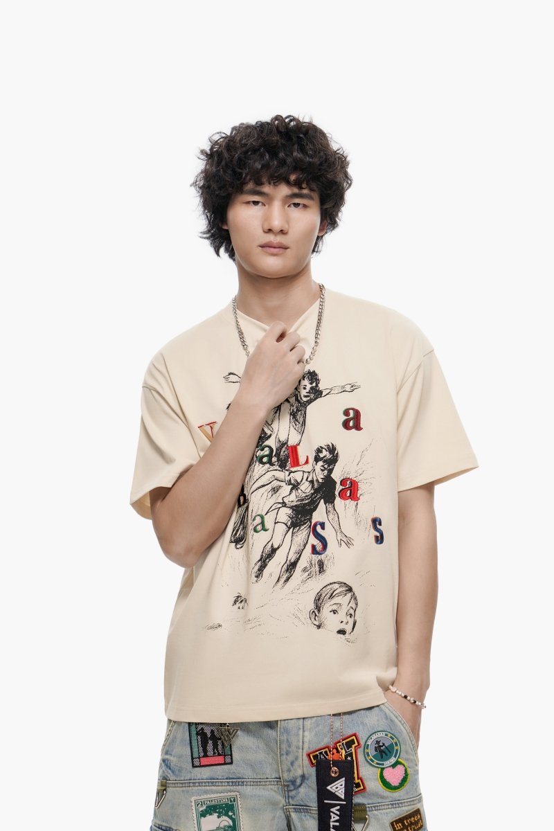 Pursuit Beige Tee - Valabasas