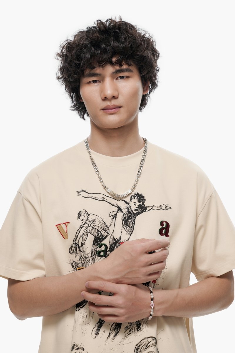 Pursuit Beige Tee - Valabasas