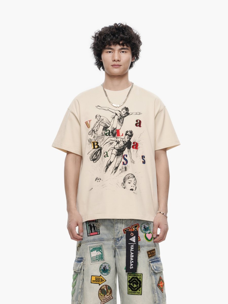 Pursuit Beige Tee - Valabasas